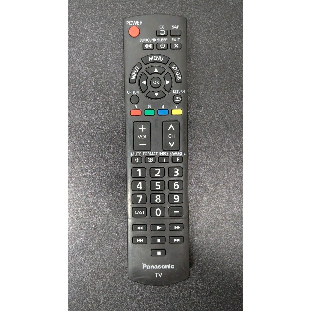 Panasonic N2QAYB000485, TV Remote Control Pre-owned, Tested and Working.